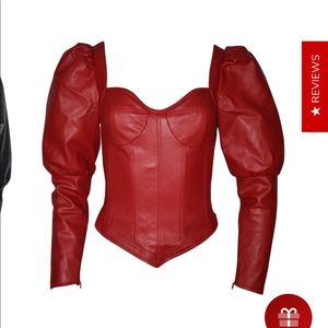 The Brand Label brand new leather Corset Top